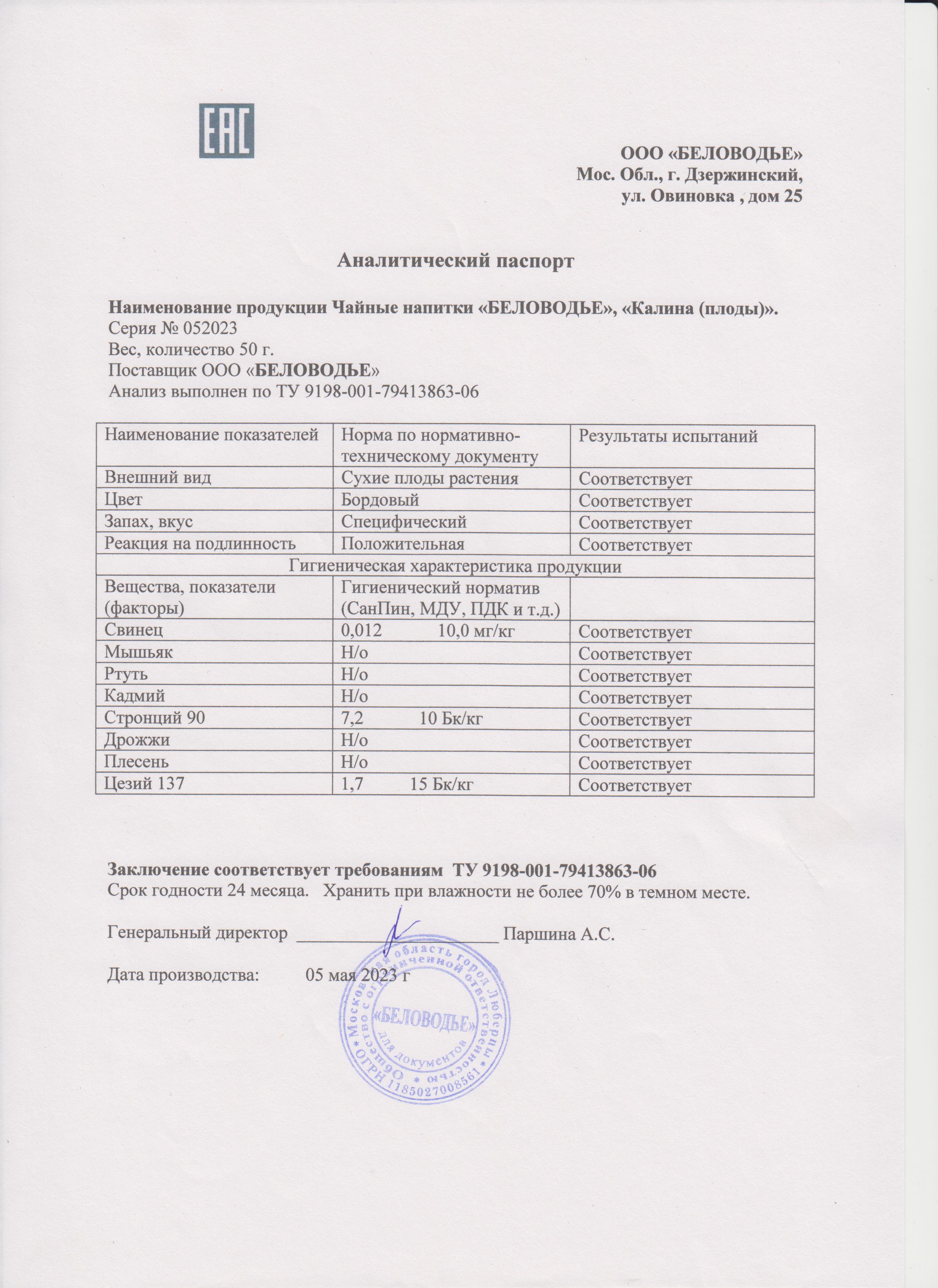 Паспорт №052023